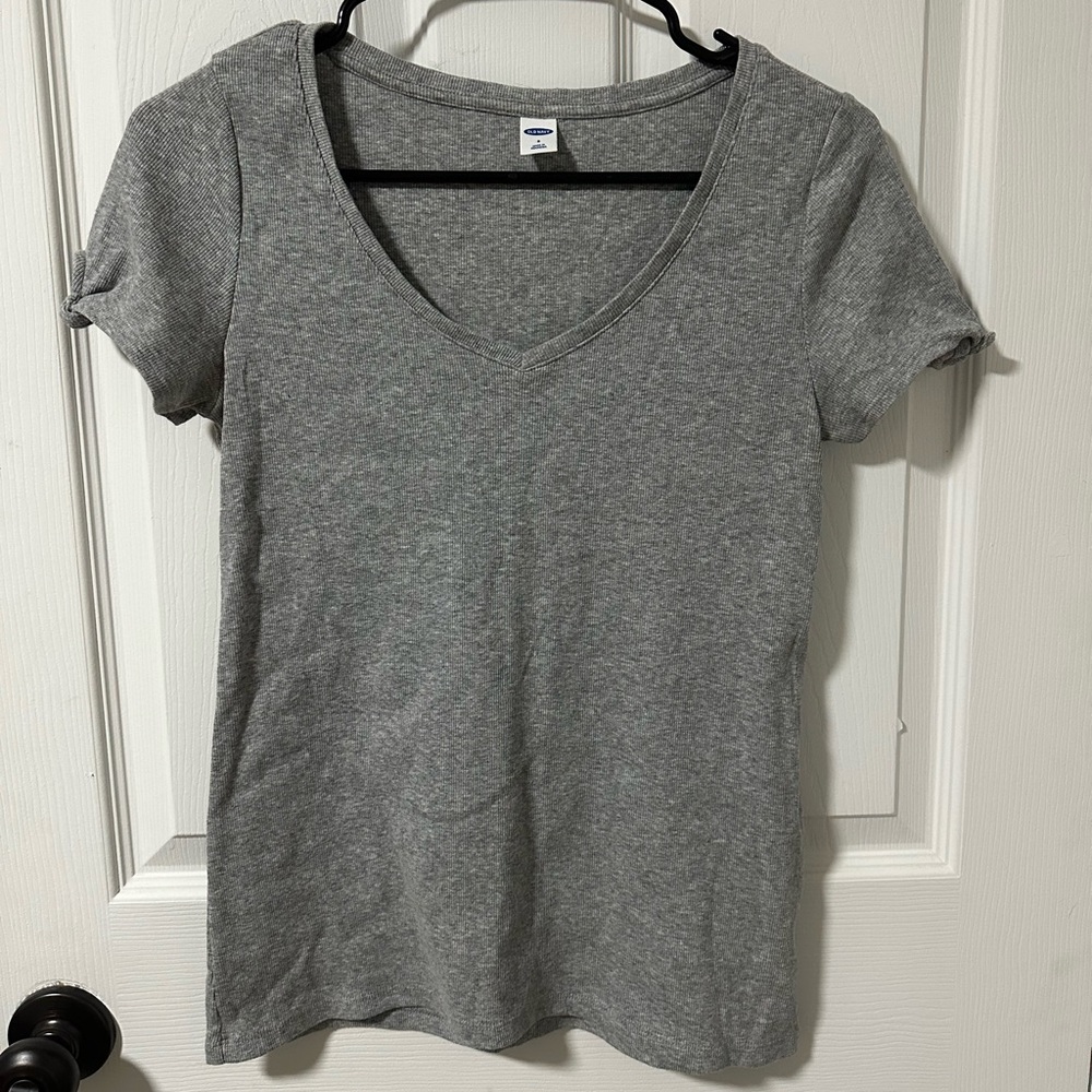 Old Navy V-Neck Short Sleeve Ribbed Tee